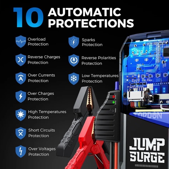 TOPDON JumpSurge2000 Power Bank and Jump Starter for 12V Battery Vehicles - Picture 7 of 14